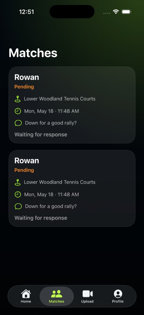 PopPoint home screen showing player matching